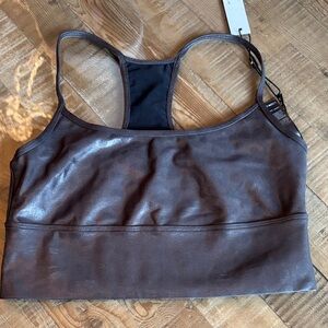 Koral metallic leopard sports bra